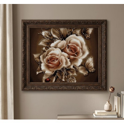 Roses & Butterfly diamond dot paintings 60x85 less 40 %