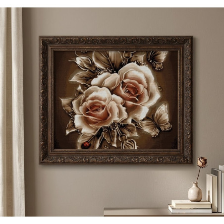 Roses & Butterfly diamond dot paintings 60x85 less 40 %
