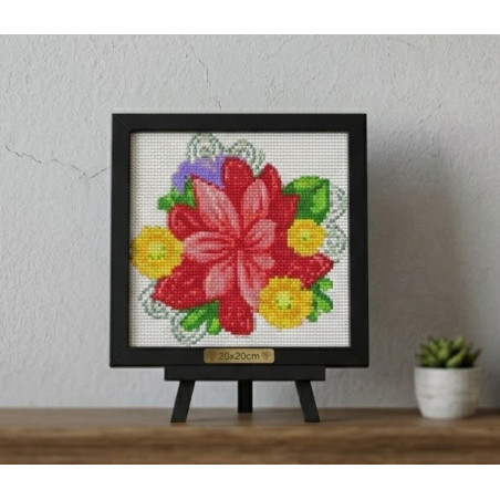 Flower diamond art 20x20cm
