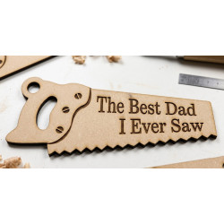 Custom Wooden Father's Day Keyrings | Laser-Cut MDF Dad Gifts