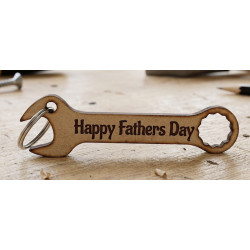 Custom Wooden Father's Day Keyrings | Laser-Cut MDF Dad Gifts