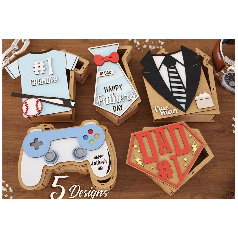 DIY "Paint Your Own" Father's Day Gift Boxes