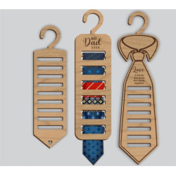 Unique Father's Day Gift: Wooden Tie Hanger & Closet Organizer