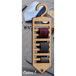 Unique Father's Day Gift: Wooden Tie Hanger & Closet Organizer