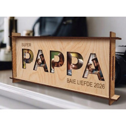 Personalized Daddy & Pappa Wooden Photo Frame | Father's Day Gift