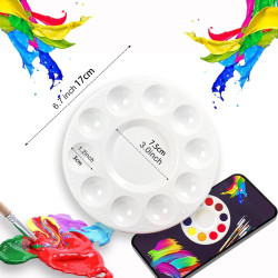Paint & Sip Acrylic Mixing Palette | Reusable 10-Well