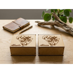 Big 5 laser engraved wooden gift box Personalised