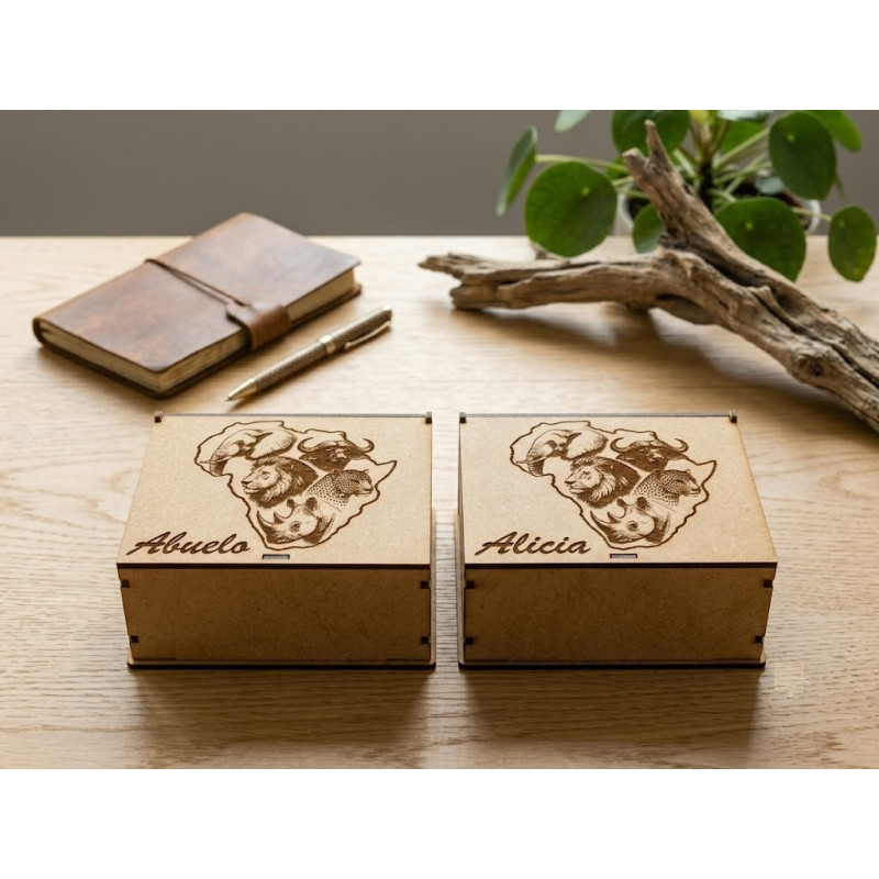 Big 5 laser engraved wooden gift box Personalised
