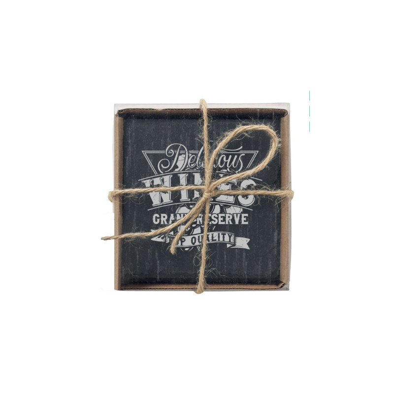 custom laser-engraved slate coasters – beautifully presented in a stylish gift box.