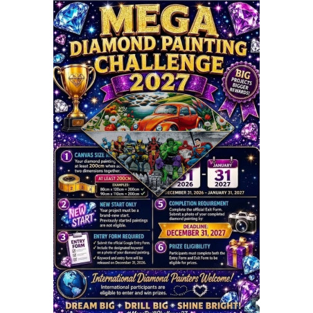 90x125cmcm Custom Diamond Painting Kit – Mega Challenge Special R999