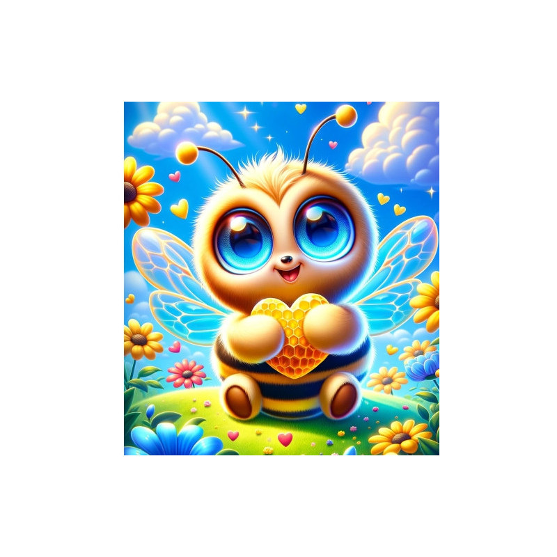 Sweet Bee My Valentine – 30x40cm Diamond Painting Kit