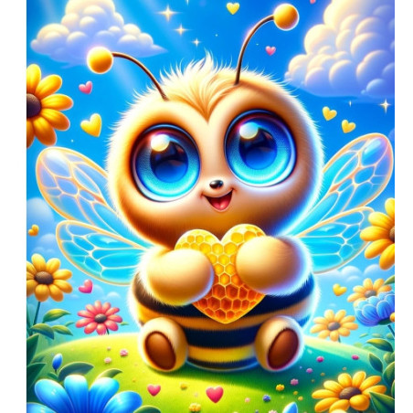 Sweet Bee My Valentine – 30x40cm Diamond Painting Kit