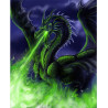 Emerald Fire Dragon Diamond Painting Kit (40 x 55 cm)
