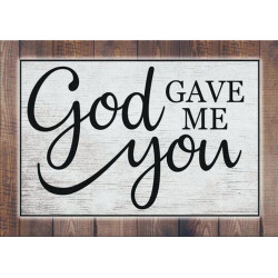 "God Gave Me You" Rustic Diamond Painting Kit (40x28cm) | Farmhouse Wall Art