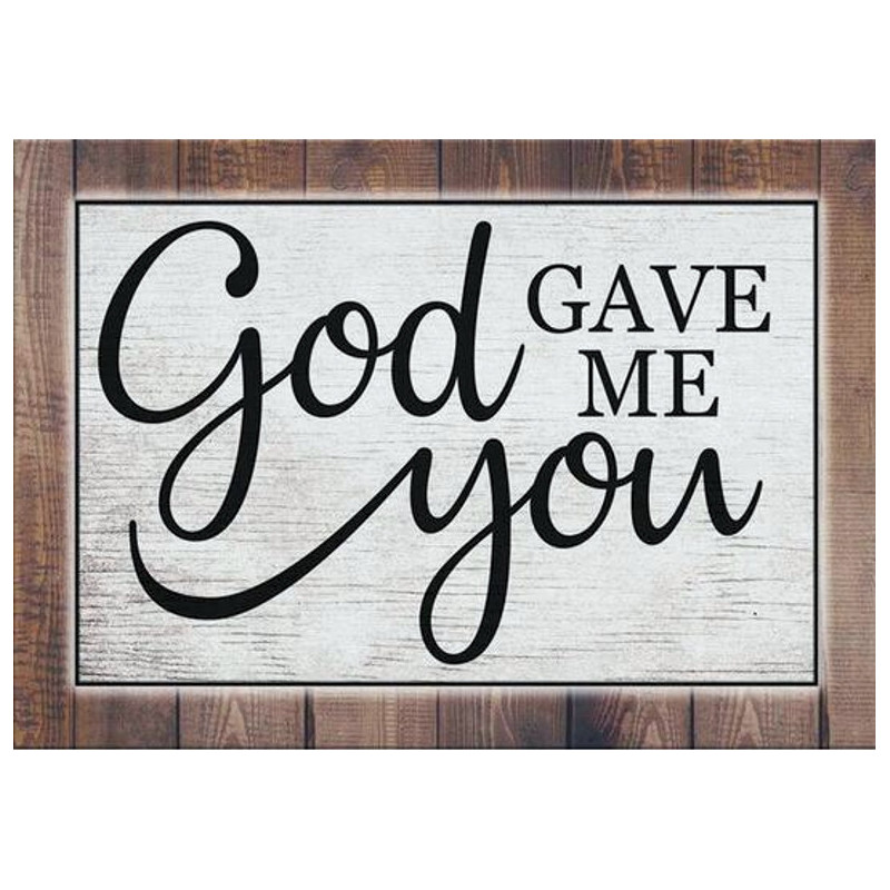 "God Gave Me You" Rustic Diamond Painting Kit (40x28cm) | Farmhouse Wall Art