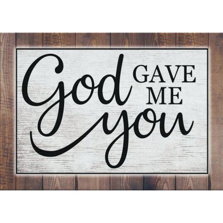 "God Gave Me You" Rustic Diamond Painting Kit (40x28cm) | Farmhouse Wall Art