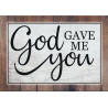 "God Gave Me You" Rustic Diamond Painting Kit (40x28cm) | Farmhouse Wall Art