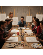 Paint & Sip Colouring Canvasses – Packs of 10