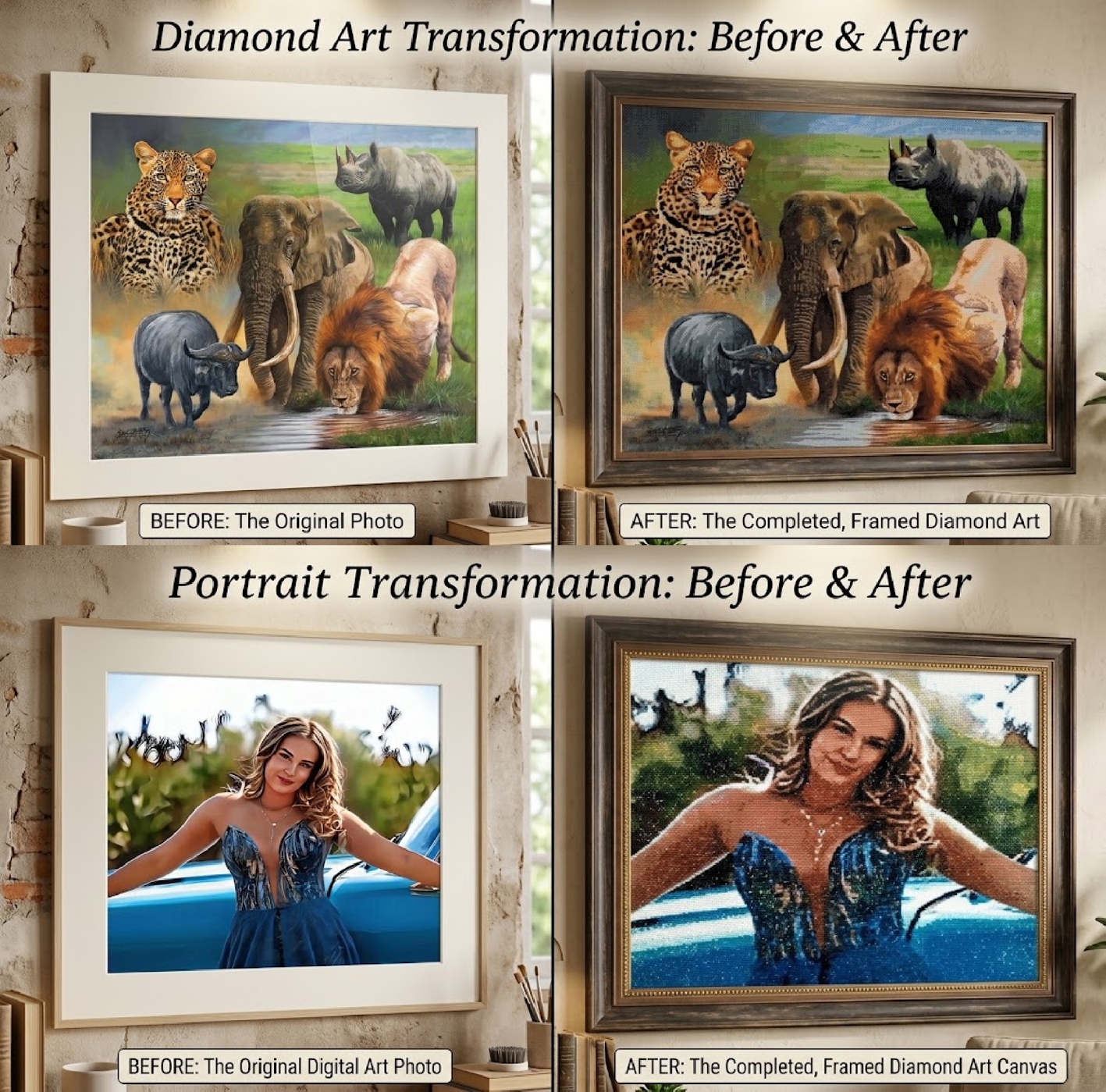 Completed diamond painting by Diamond Art SA